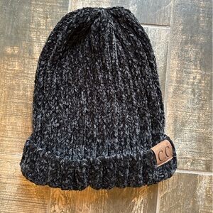 CC Black Knit Beanie